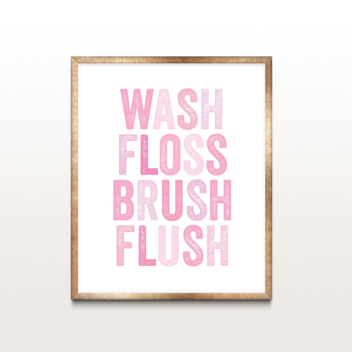 Kids Bathroom Print Printable Wall Art Wash Floss Brush - Etsy