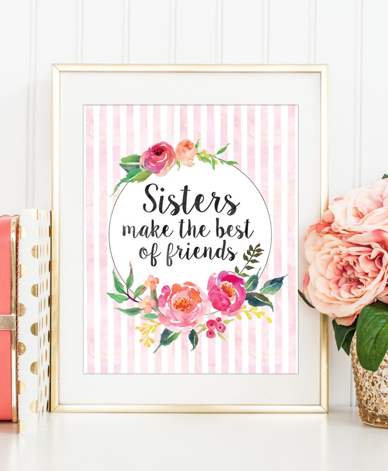 Sisters Wall Art Twin Wall Art Sisters Make the Best Etsy