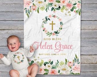 Baptism Gift Girl, Baptism Blanket, Baptism Gift, Christening Gift, Gift for Goddaughter, Personalized Baptism Gift, Gift from Godmother