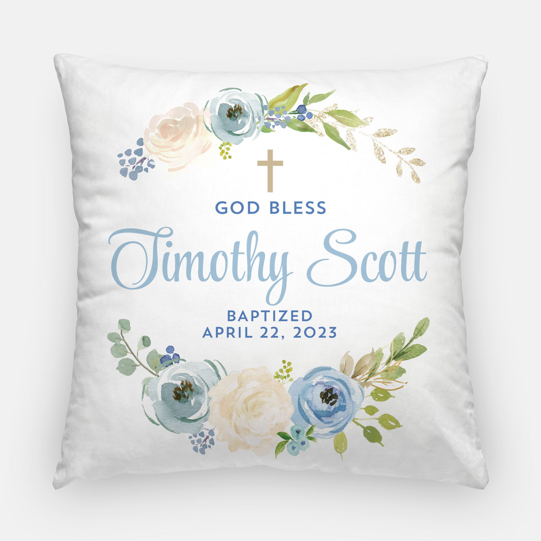 Baptism Gift Boy, Baptism Pillow, First Holy Communion Gift, Personalized Christening Gift, First Communion Gift, Gift from Godparents