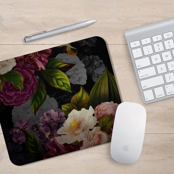 Floral Mouse Pad Office Desk Accessories Chic Office Decor Etsy