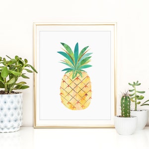 Pineapple Print, Entryway Print, Pineapple Art, Welcome Print, PRINTABLE Wall Art, Welcome to Our Home, Entrance Sign, Kitchen Wall Art
