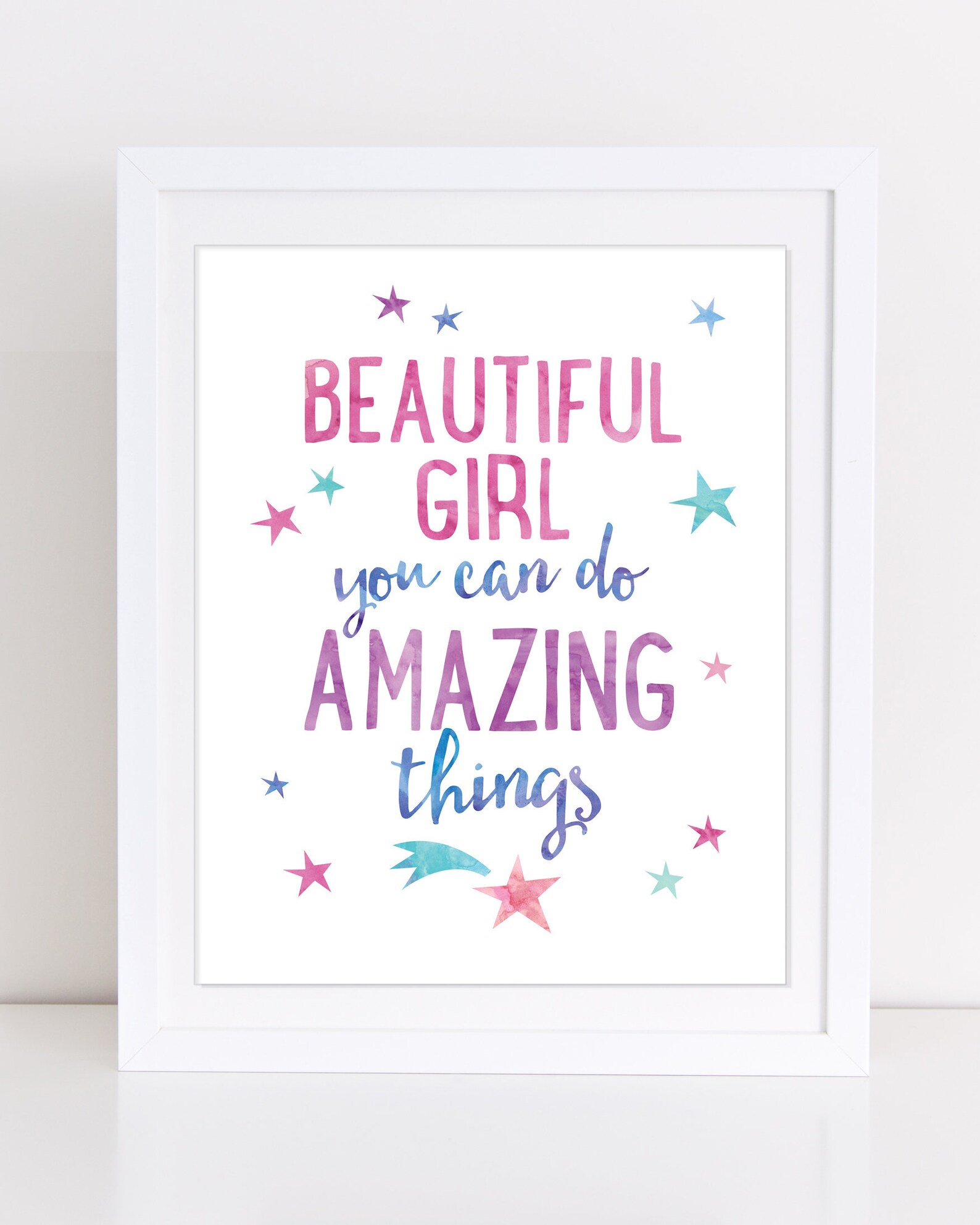 Girls Wall Art Inspirational Quote Print Girls Room Art - Etsy