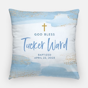 Baptism Gift Boy, Baptism Pillow, Christening Gift Boy, Personalized Baptism Gift, Religious Gift for Baby Boy, Baptism Keepsake Gift