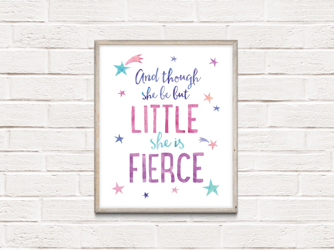 Girls Wall Art Printable Nursery Art Set of 4 Prints Girl Etsy