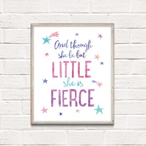 Girls Wall Art, Printable Nursery Art, Set of 4 Prints, Girl Power, Let ...