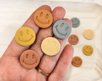 SMILIES | Happy Face Fridge Magnets | Clay Magnets | Boho Magnets