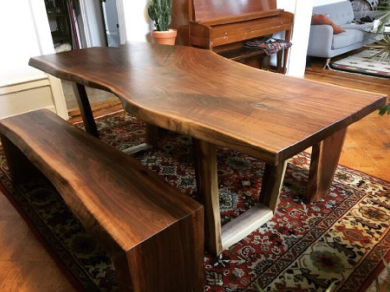 Black Walnut Live Edge Dining Table Etsy