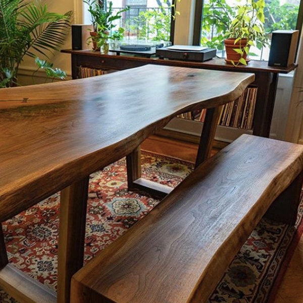 Black Walnut live edge dining table