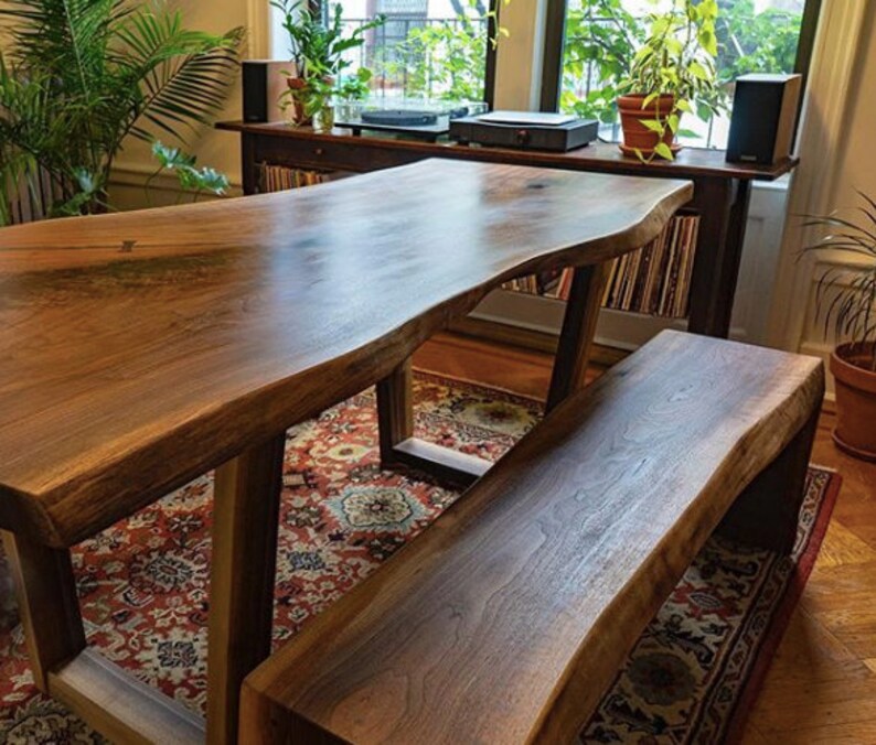 Black Walnut Live Edge Dining Table Etsy