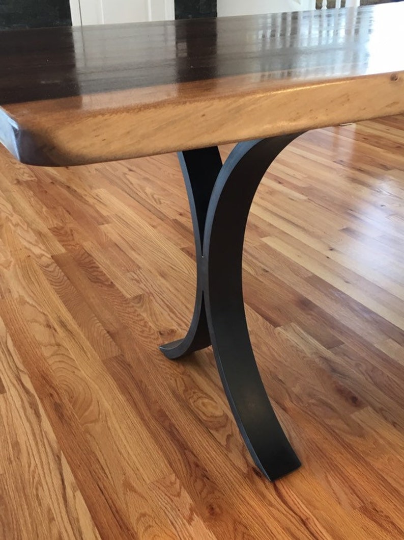 Arced Steel Table Base Etsy