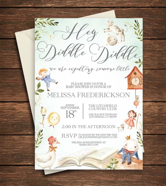 Mother goose hotsell baby shower invitations