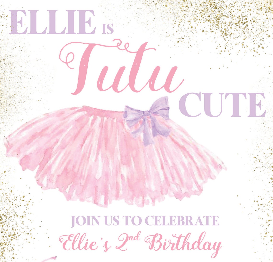 Tutu Birthday Tutu Birthday Party Tutu Invitation Tutu Etsy