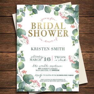 Eucalyptus Bridal Shower | Eucalyptus Bridal Shower Invitation | Eucalyptus Invitation | Eucalyptus Shower Invitation | Eucalyptus