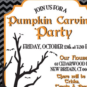 Pumpkin Carving Party Invitation, Downloadable Invitation, Halloween Invitation, Halloween Party, Pumpkin Carving Party, Pumpkin Carving image 4