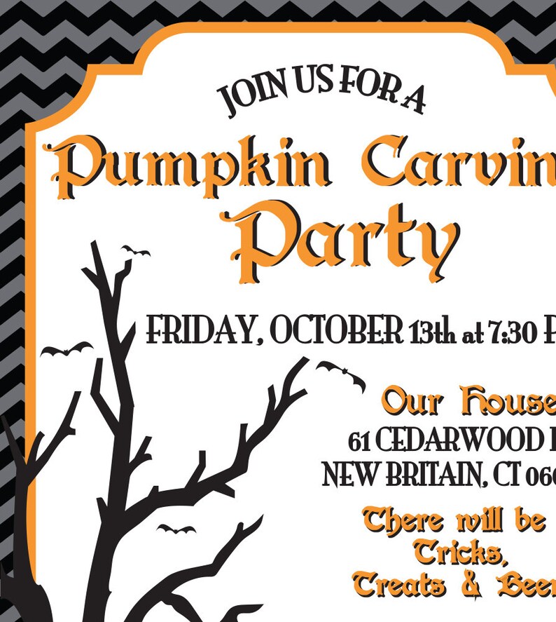 Pumpkin Carving Party Invitation, Downloadable Invitation, Halloween Invitation, Halloween Party, Pumpkin Carving Party, Pumpkin Carving image 4