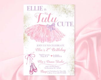 Tutu Birthday, Tutu Birthday Party, Tutu Invitation, Tutu Cute, Tutu Birthday Invitation, Ballerina Invitation, Ballerina Birthday
