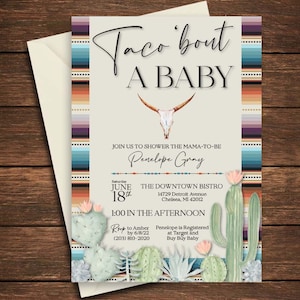 Taco bout a Baby, Fiesta Baby Shower, Fiesta Invitation, Taco Invitation, Taco bout a Baby Invitation, Taco Baby Shower, Taco &#39;bout a Baby