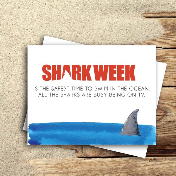 Shark Week Greeting Card | Shark Week Card | Shark Week | Shark Card | Shark Greeting Card | Shark