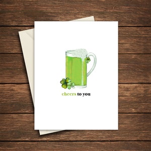 Carte de voeux pour la Saint-Patrick | Carte de voeux de bière verte | Carte de bière verte |St. Saint-Patrick |  Carte de la Saint-Patrick | Bière verte