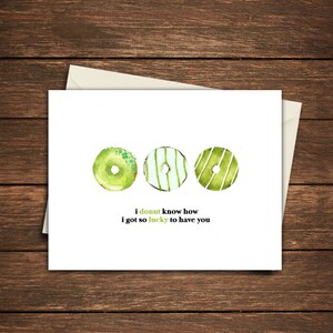 St. Patrick's Day Grußkarte | Donut Grußkarte | Donut Karte |St. Patricks Day |  St. Patrick's Day Karte | St Patrick's Day Donut