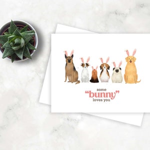 Cartão de Páscoa | Cartão de Páscoa de Coelho | Cartão de Páscoa | Cartão de Páscoa de Coelho | Some Bunny Loves you | Cartão de Páscoa de Cachorro