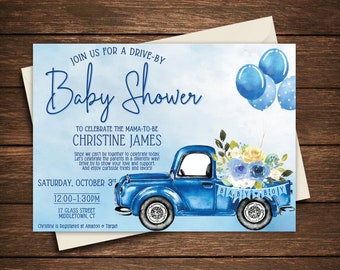 Drive By Baby Shower Invitation, Drive By Baby Shower, Drive By Invitation, Drive By Shower, Drive By Truck Invitation, Social Distancing