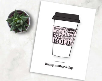 Mother's Day Greeting Card | Mother's Day Card | Mother's Day | Mother's Day Coffee Card | Mother's Day Coffee | Coffee Card | Coffee