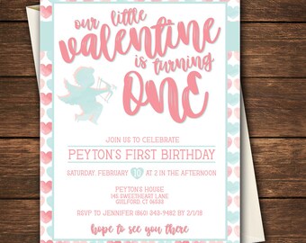 Valentine First Birthday | Our Little Sweetheart | Our Little Sweetheart is turning One |Valentine Invitation | Little Sweetheart Invitation