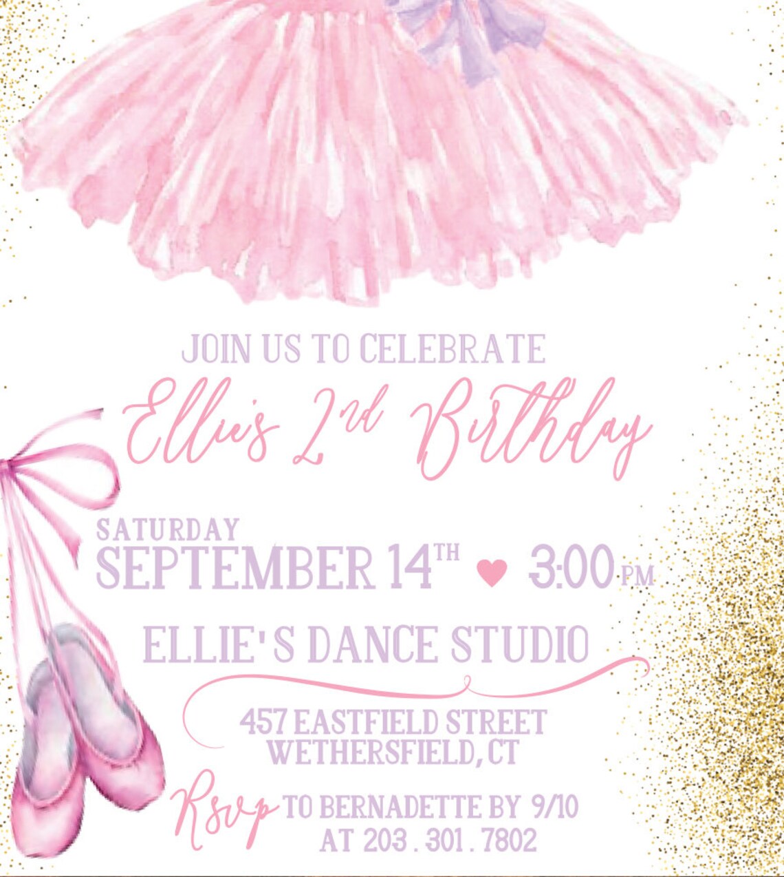 Tutu Birthday Tutu Birthday Party Tutu Invitation Tutu Etsy