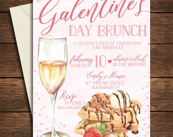 Galentine's Day | Galentine's Day Invitation | Galentine's Day Brunch | Galentine's Day Brunch Invitation | Brunch Invitation |