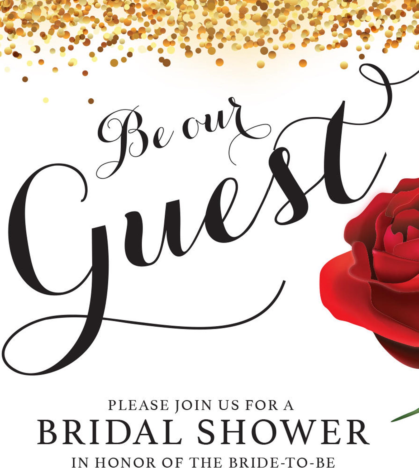 Be Our Guest Invitation Be Our Guest Bridal Shower Be Our - Etsy