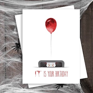 Cartão do Dia das Bruxas | Cartão do Dia das Bruxas | Cartão de aniversário do Dia das Bruxas | -O cartão de aniversário | Cartão de aniversário de Pennywise | cartão de TI | Cartão Pennywise
