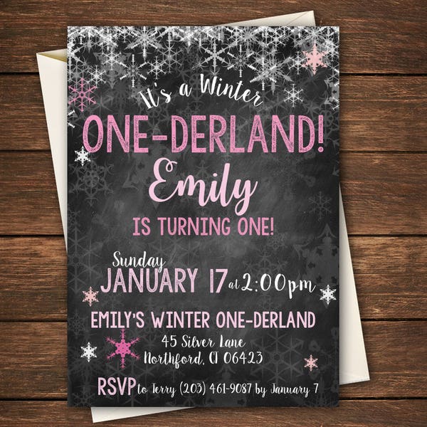 Winter Onederland Birthday | Winter Onederland Birthday Invitation | Winter First Birthday | Winter One-derland Invitation | One-derland