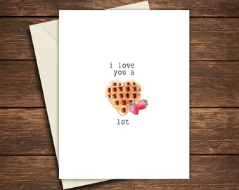 Galentine Greeting Card | Valentine Greeting Card | Galentine's Day Card | Galentine's Day | Waffle Card | Valentine's Day Card | Waffle