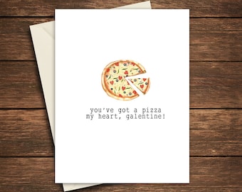 Galentine Greeting Card | Valentine Greeting Card | Galentine's Day Card | Galentine's Day | Pizza Card | Valentine's Day Card | Pizza