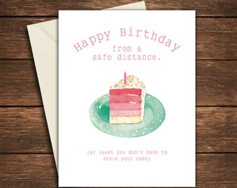 Quarantine Birthday Card | Social Distancing Card | Social Distancing | Social Distance Birthday Card |Social Distance Birthday Card