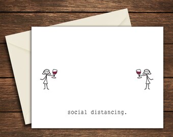 Quarantine Greeting Card | Social Distancing Card | Social Distancing | Social Distance |Social Distance Card |Social Distance Greeting Card