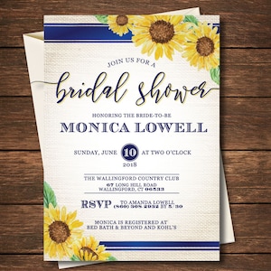 Sunflower Bridal Shower, Sunflower Invitation, Sunflower Bridal Shower Invitation, Summer Bridal Shower Invitation, Summer Bridal Shower