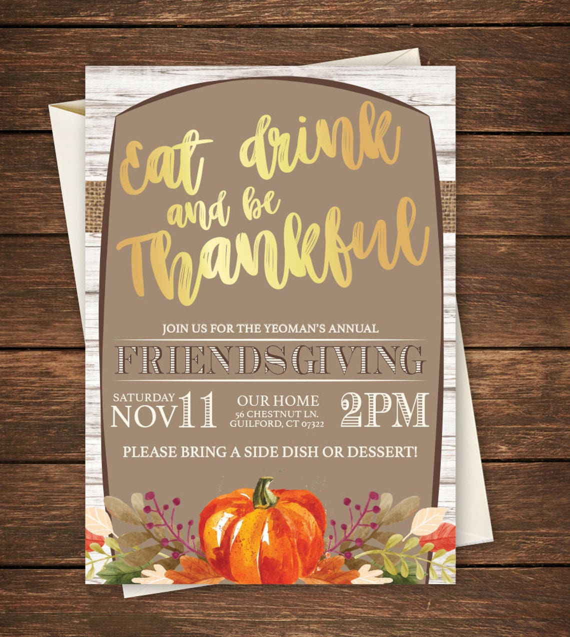 Friendsgiving Invitation Friends Giving Invitation Etsy