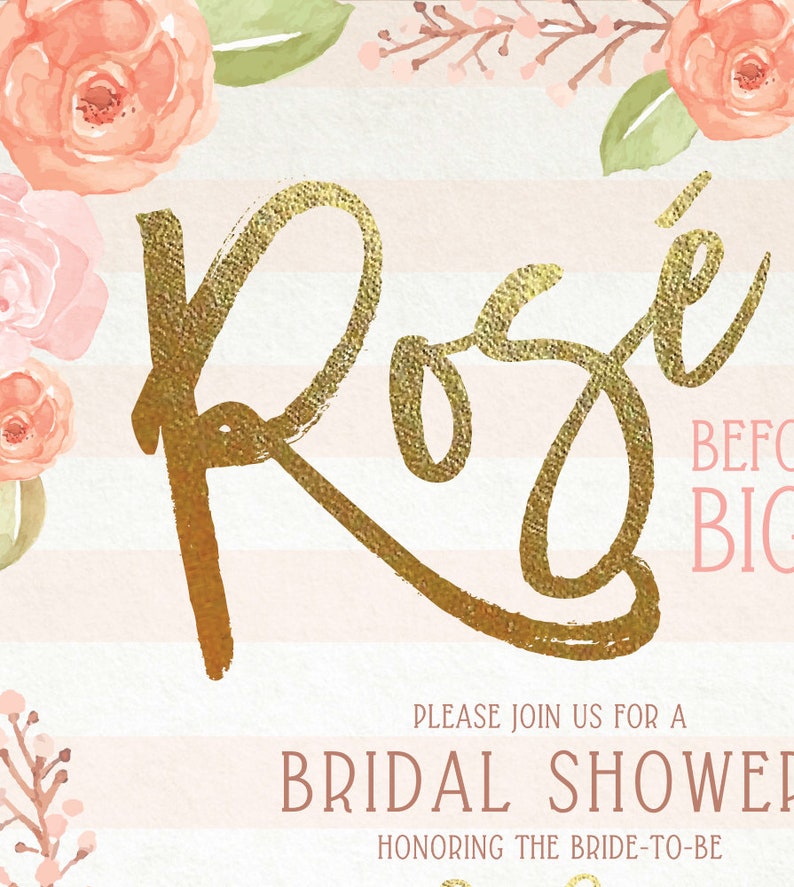 Rose Bridal Shower Invitation, Rose Before the Big Day,Rose all Day Invitation,Rose Before the Big Day Invitation,Rose all Day Bridal Shower image 3