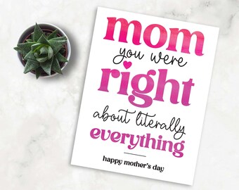 Mother's Day Greeting Card | Mother's Day Card | Mother's Day | Mom Card | Mom Greeting Card | Mother Card | Mother Greeting Card |