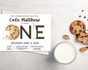 Milk and Cookies Birthday, Milk and Cookies Birthday Party, Milk and Cookies Invitation, Milk and Cookies Party, Milk and Cookies Birthday