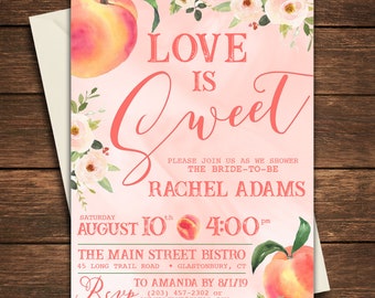 Peach Bridal Doccia, Invito pesca, Peach Bridal Doccia Invito, Pesca Dalatte, Amore è Dolce, L'amore è Dolce Invito, Pesca Bridal