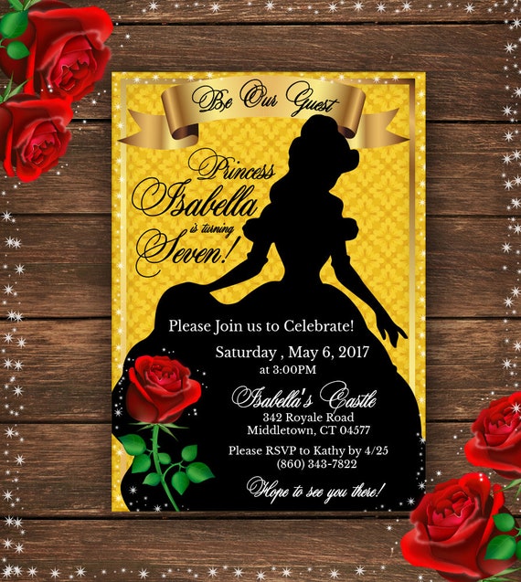Be our Guest Invitation Be our Guest Birthday Be our Guest | Etsy