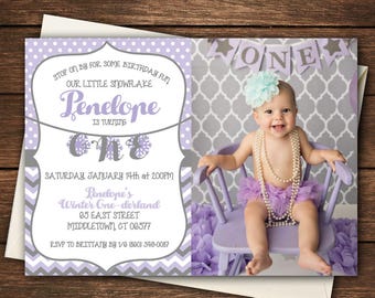 Our Little Snowflake is turning One | Our Little Snowflake invitation | Winter One-derland Invitation | Little Snowflake Invitation