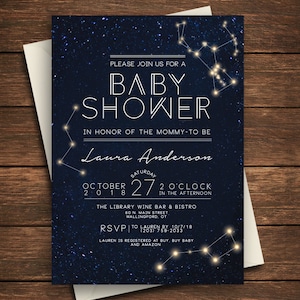 Constellation Baby Shower Invitation | Constellation Invitation | Constellation Baby Shower |Star Baby Shower invitation | Star Baby Shower