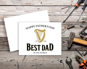Father's Day Greeting Card | Father's Day Card | Father's Day | Father's Day Guinness Card | Guinness  Card | Beer Father's Day Card |