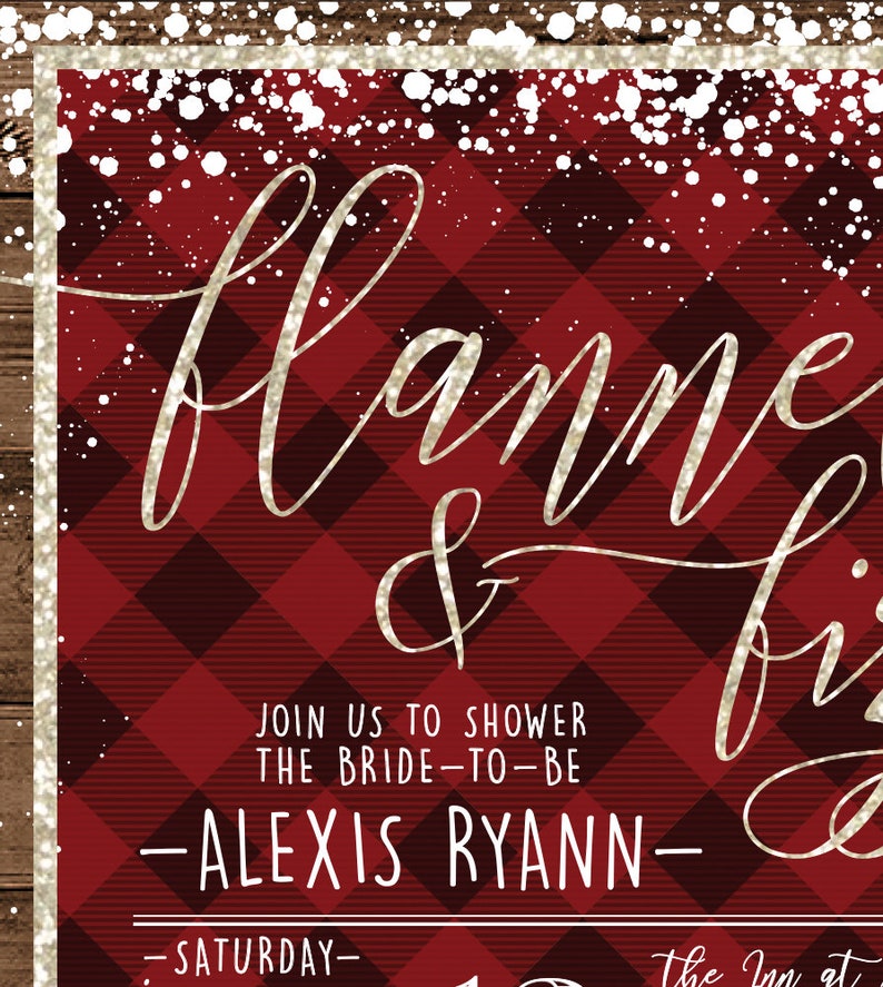 Flannel and Fizz Bridal Shower Invitationflannel & Etsy