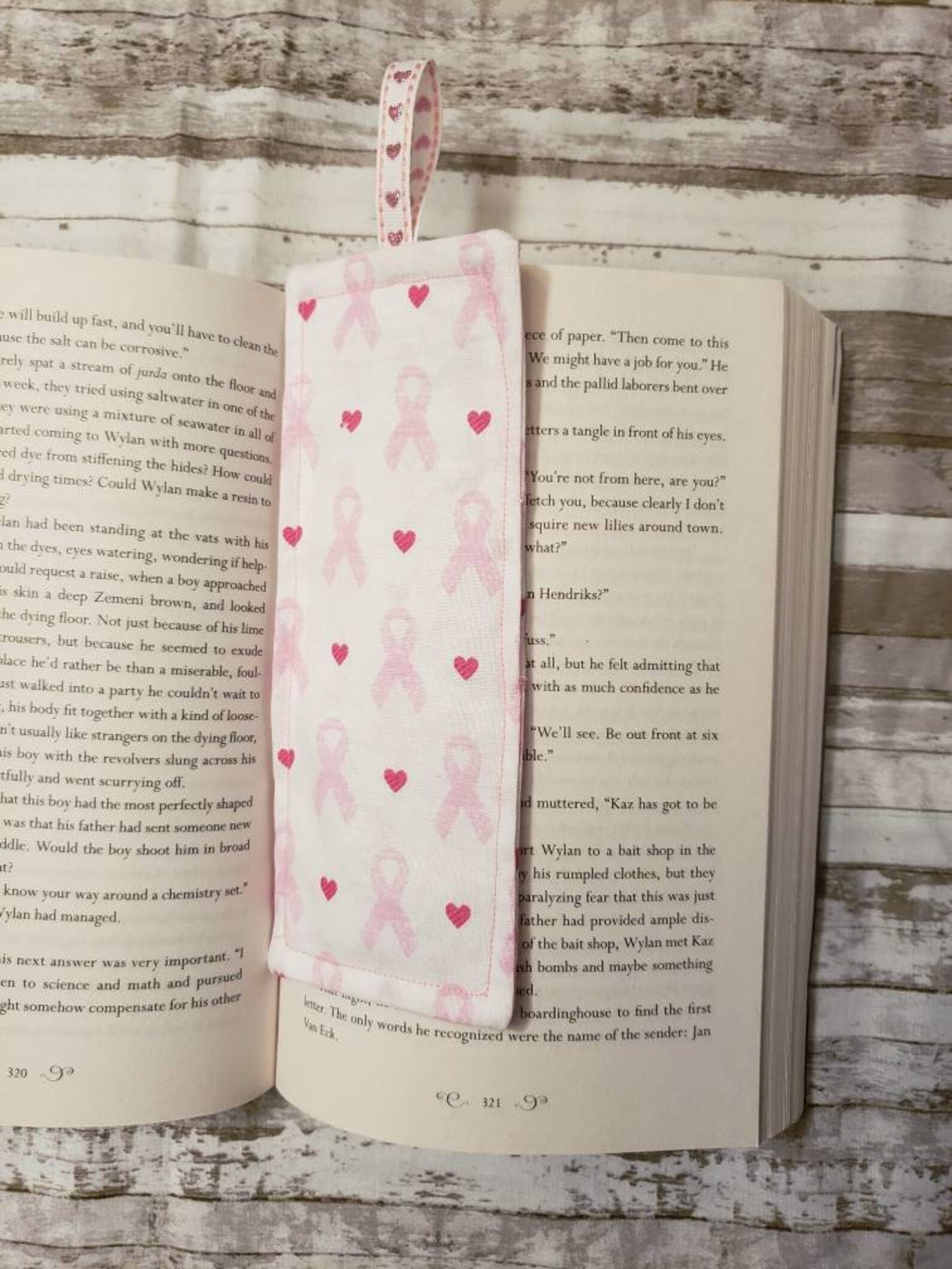 Pink Breast Cancer Awareness Ribbon Fabric Bookmark - Etsy